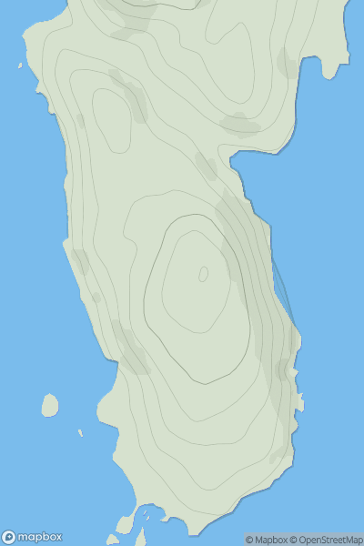 Thumbnail image for Aird Mhor [Applecross to Achnasheen] [NG705372] showing contour plot for surrounding peak